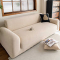 2025 New All-inclusive Sofa Cover Fixed Anti-slip and Anti-cat Scratch Sofa Cover All-season Universal Seat Cushion Oasis Select Off-white 3 people 190-230cm