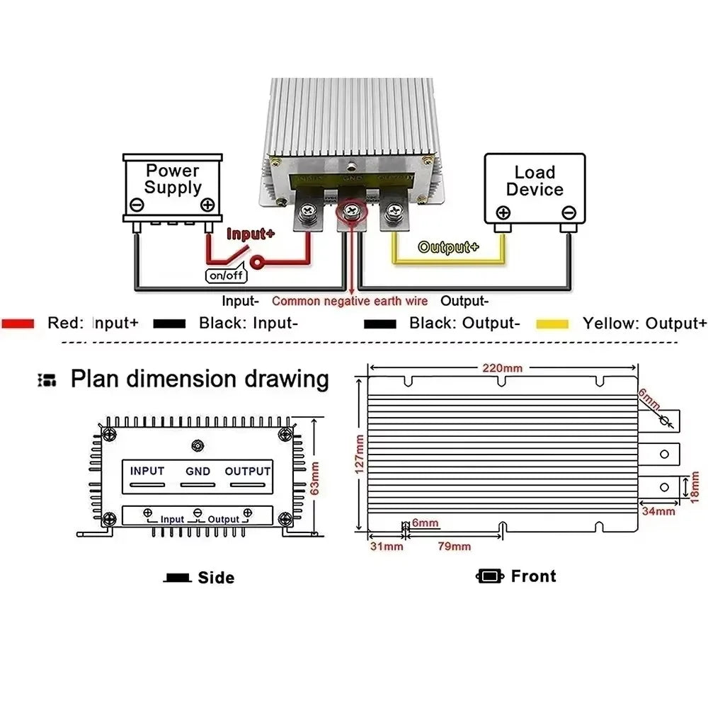 12 Volt to 48 Volt Voltage Regulator 20A-40A 12V24V to 48V Step Up Power DC-DC Boost Converter for Electric cars Oasis Select