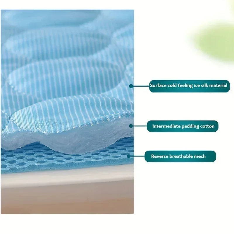 Summer Pet Cooling Mat – Ice Silk Dog & Cat Cushion Bed Pet Cooling Mat Oasis Select
