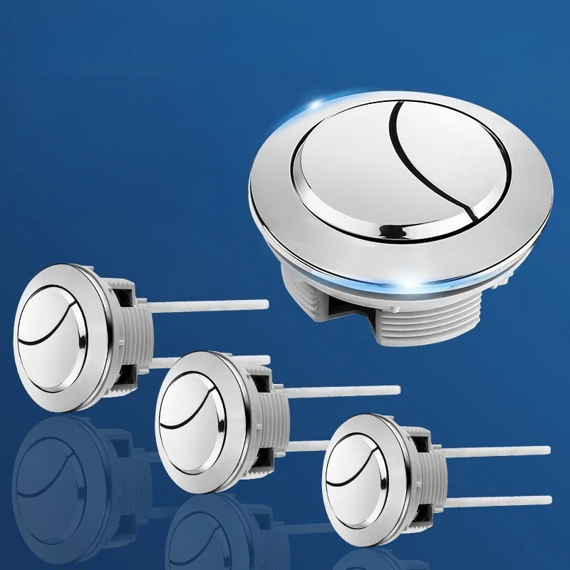 38 48 58MM Universal Double Push Button Toilet Flush Tank Cover Switch with Rods Premium Water Tank Accessory Replacement Part Oasis Select