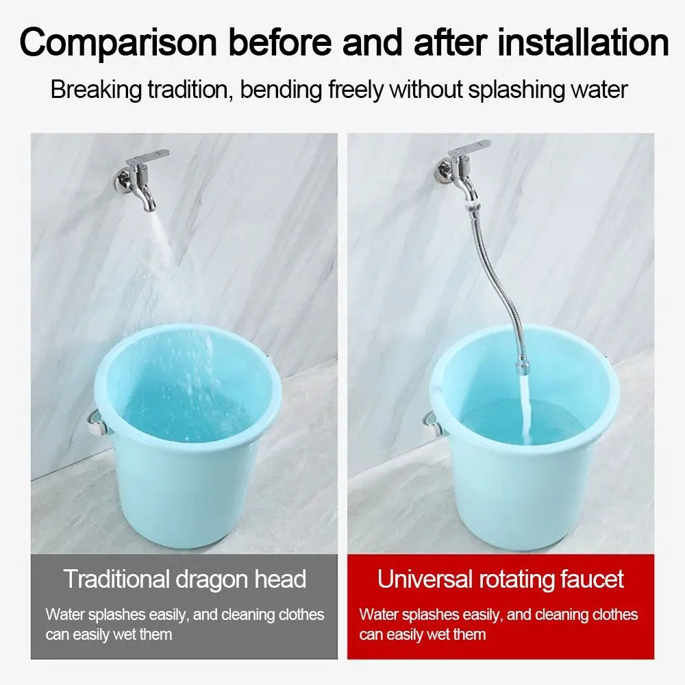Flexible Faucet Extender Adapter Useful Rotatable Water Tap Hose Taps Lengthen Extender Bathroom Sink Kitchen Accessories Oasis Select