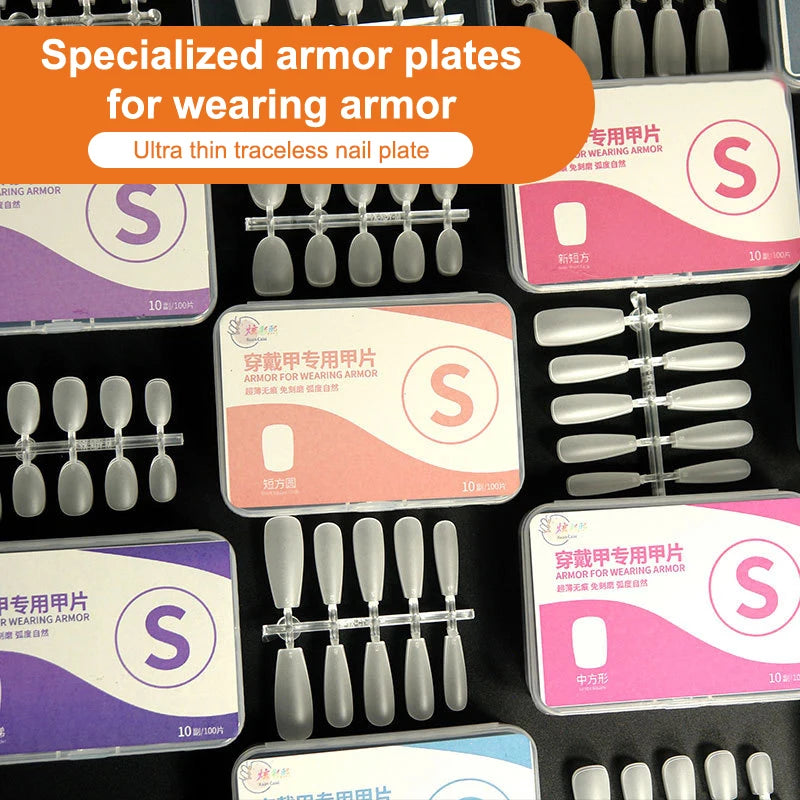 100pcs Press On Nail Tips Full Cover Ultra-Thin False Nails Patches Gel Nails Extension System Clear Fake Nails Art Accessories Oasis Select