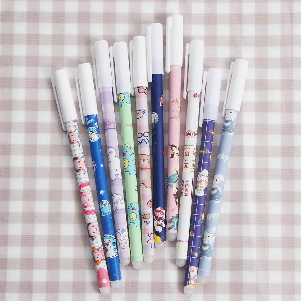 1Pcs Kawaii Game Cartoons Neutral Erasable Pen 0.5mm Blue Gel Pens Washable Handle School Office Supplies Kids Stationery Oasis Select