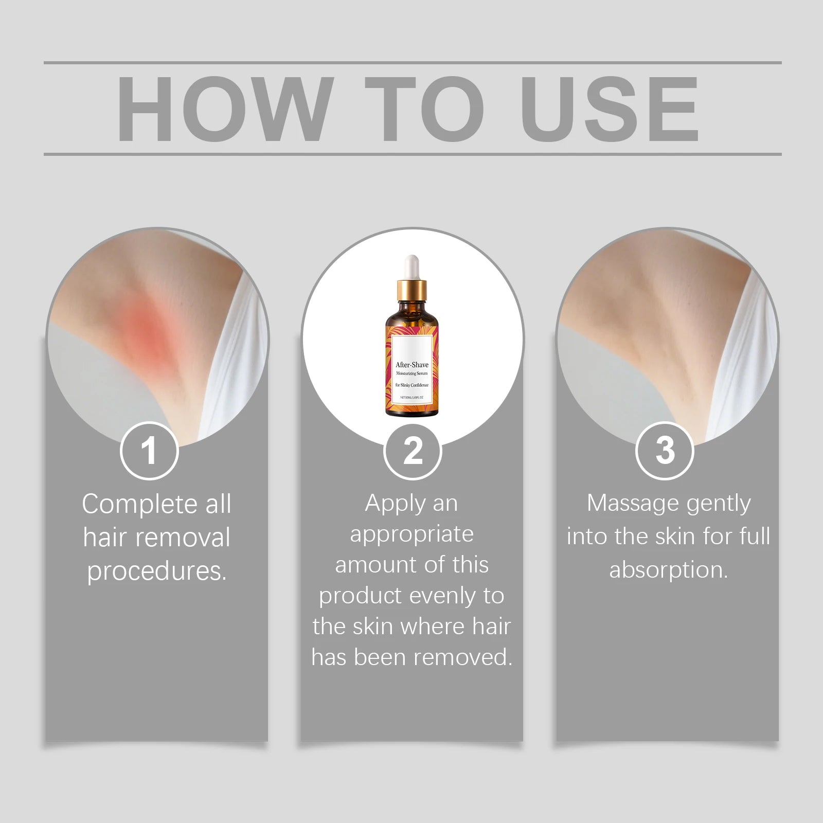 Post-Hair Removal Serum – Cleanse, Moisturize & Smooth Skin