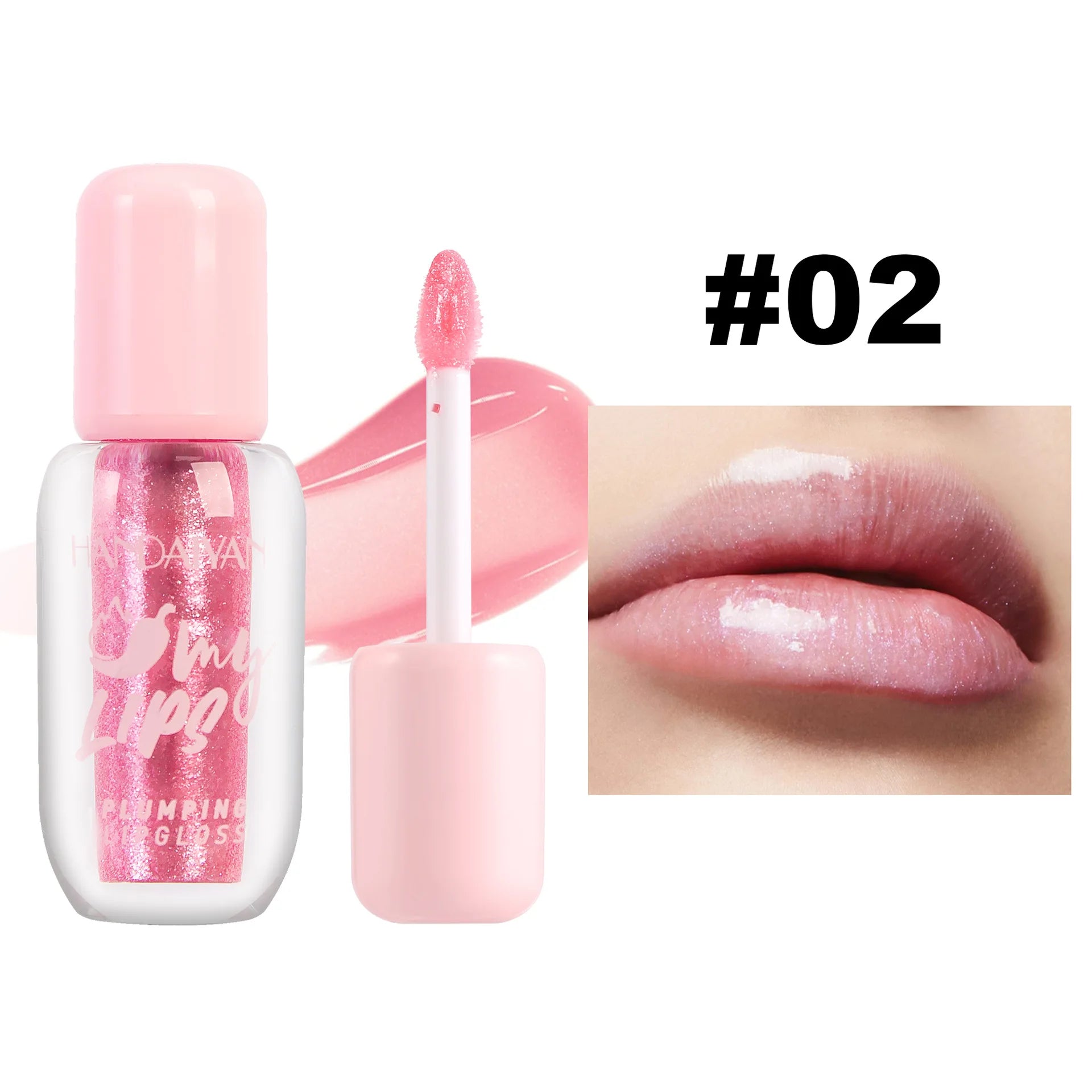 Handaiyan Pearlescent Lip Gloss – 8 Shades, Plumping & Long Lasting