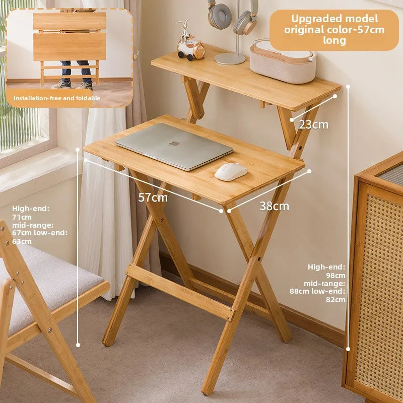 Folding table Rectangle desk Computer table Bedroom Home bedside table Desk worktable Small apartment dining table Oasis Select Primary S 57