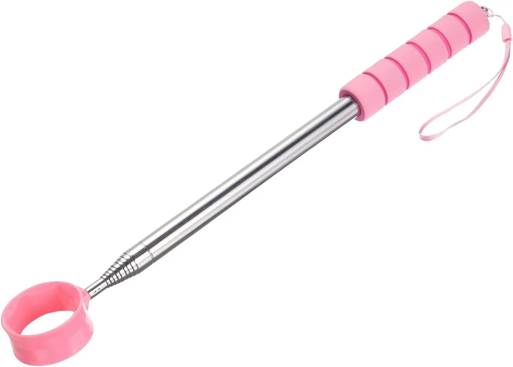 Telescopic Golf Ball Retriever Extendable Aluminum Shaft Lightweight Grabber Lanyard Pond Lake Water Hazard Golf Accessories Oasis Select Pink