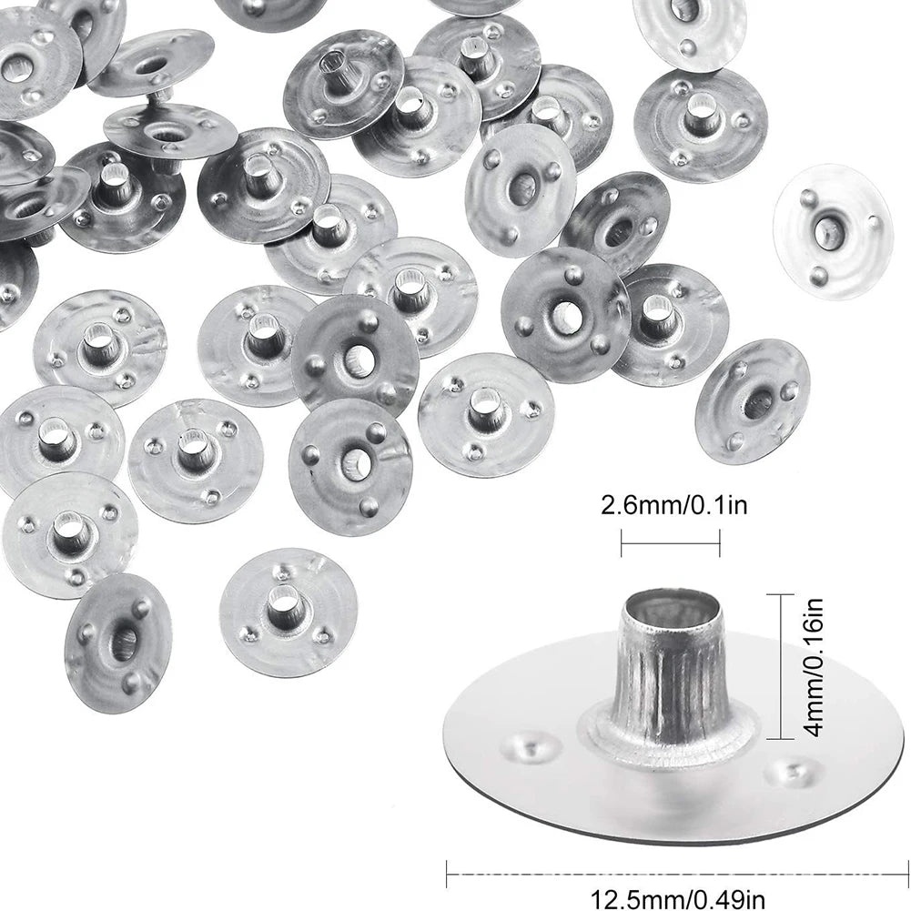500-Pc Metal Candle Wick Sustainer Tabs | DIY Candle Making Kit Candle Making Supplies Oasis Select