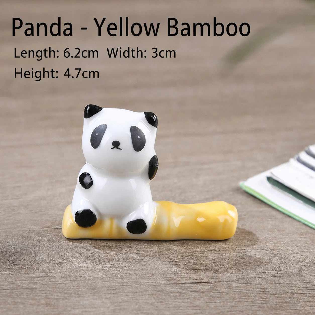 Chinese Chopstick Holder Smooth Panda Miniature Decor Panda Ceramic Chopstick Rest Dual-Purpose Ceramic Pen Rest For Dining Oasis Select Style2