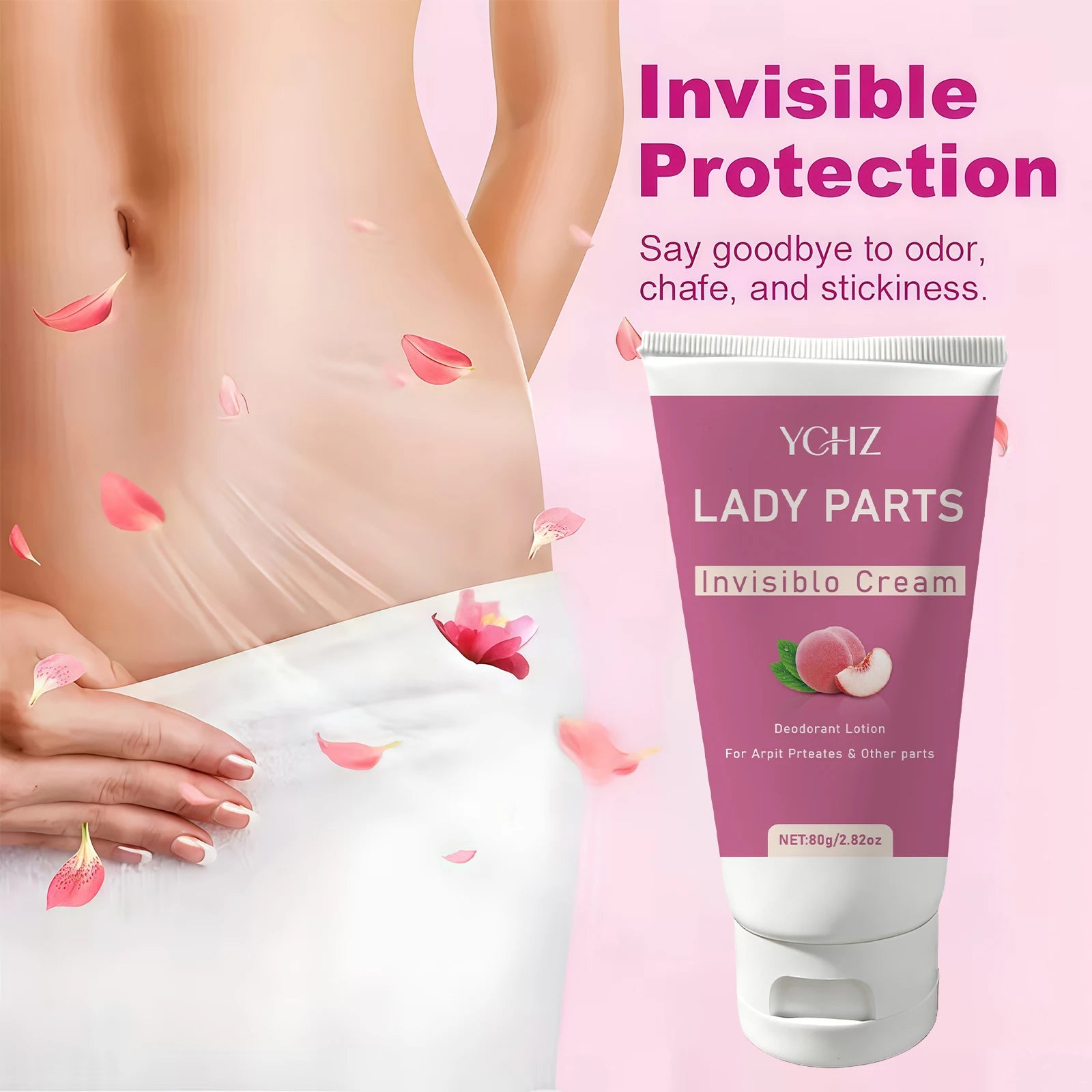 Lanmei Peach Roll-On Deodorant for Women – 72Hr Alcohol-Free