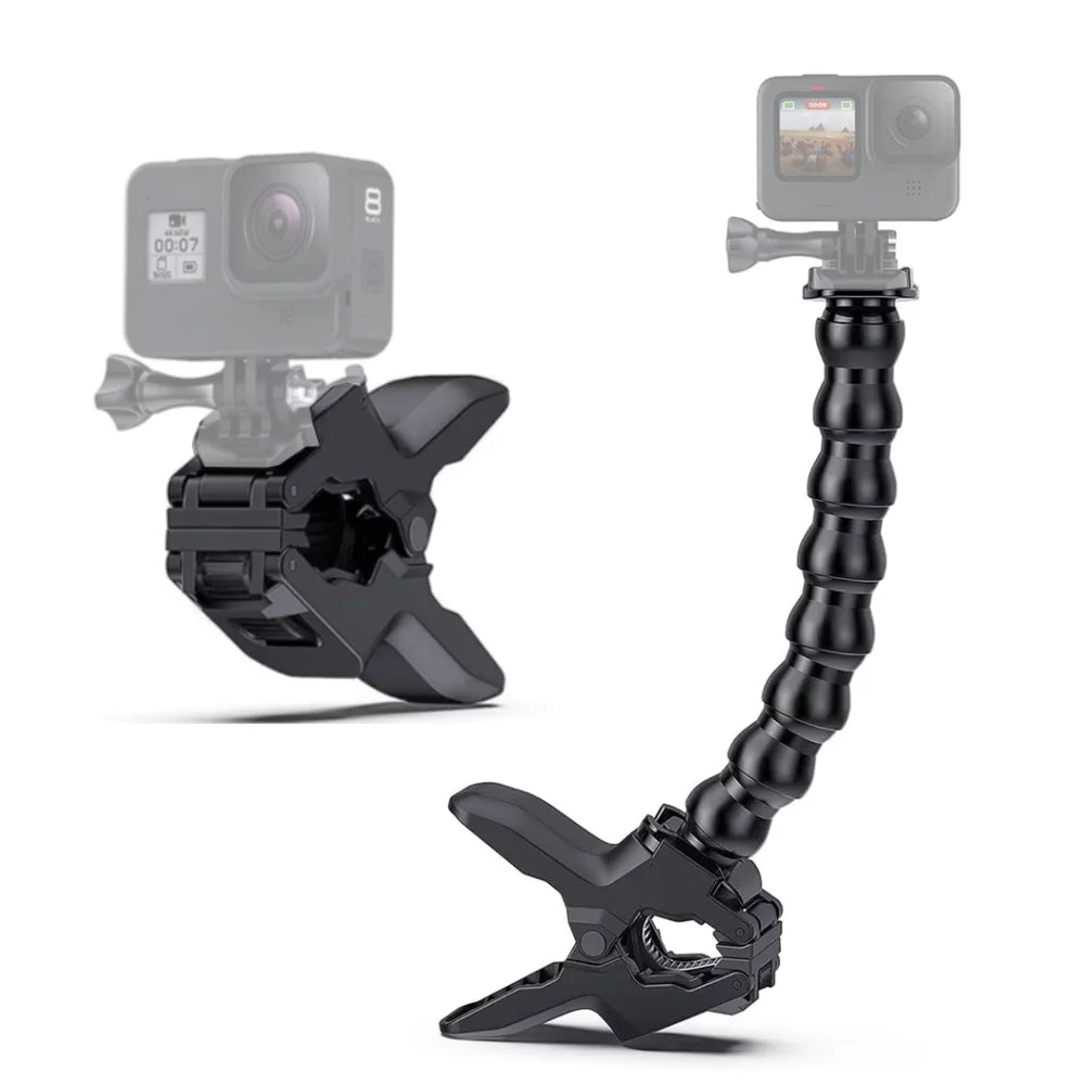 VeFly 8-Joint Flex Clamp Gooseneck Mount for GoPro & Action Cams