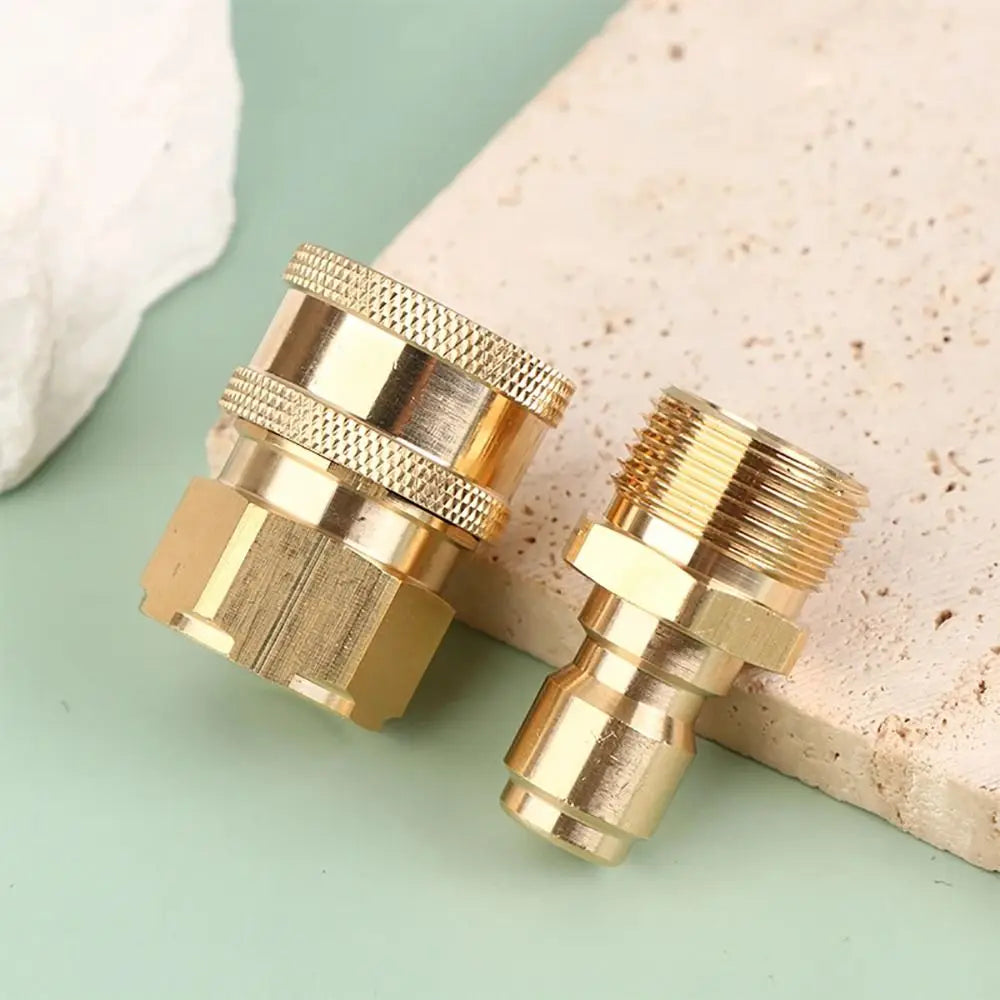 1Set 3/8 M22 Pipe Joint For M22 High Pressure Washer Quick Connect Kits Hose Coupler M22 1.5mm Adapter Set Water Outlet Set Oasis Select