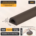 Self Adhesive Weather Stripping Door Seal Strip EPDM Soundproof Weather Stripping Windproof 6Meters Weatherstrip for Window Oasis Select Brown - D Type