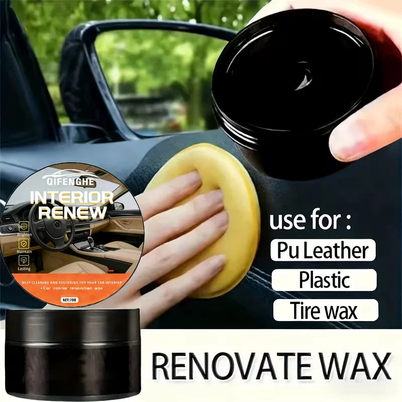 70g Car Interior Renew Wax – Dashboard, Leather & Plastic Trim