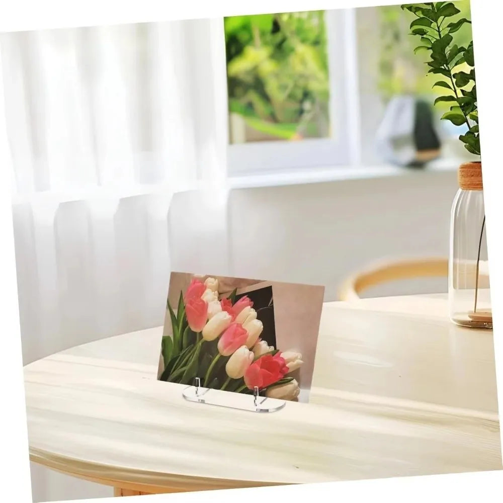 1Pc Simple HD Transparent Acrylic Badge Holder Acrylic storage Card Display Stand Desktop Decoration Anime Card Holder Oasis Select