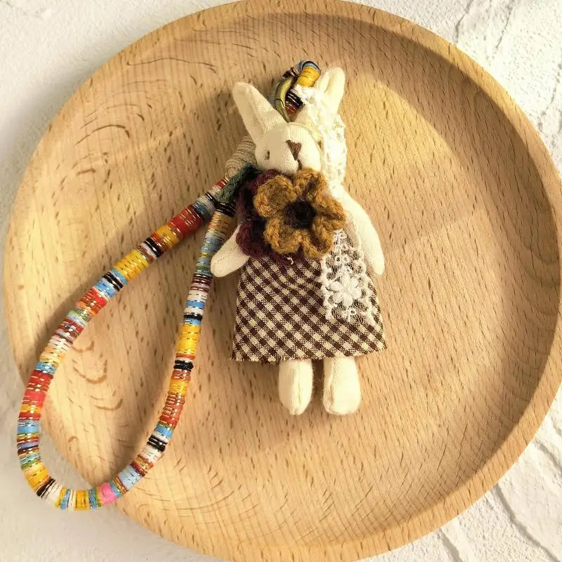 Handmade Cartoon Animal Fabric Keychain | Cute Backpack Pendant Fabric Keychain Pendant Oasis Select C