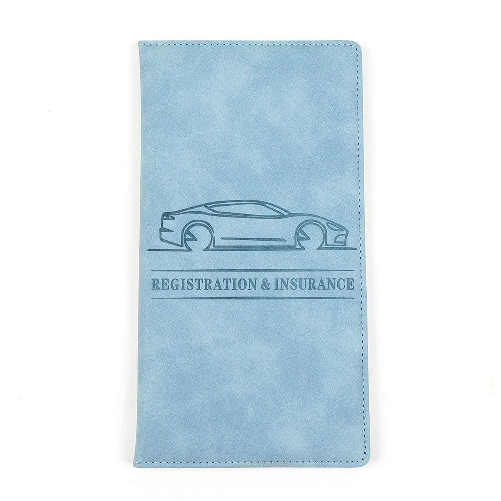 PU Leather Car Registration Insurance Holder Men Driving License Cover Auto Documents License Storage Bag Credit Card Holder Oasis Select Black