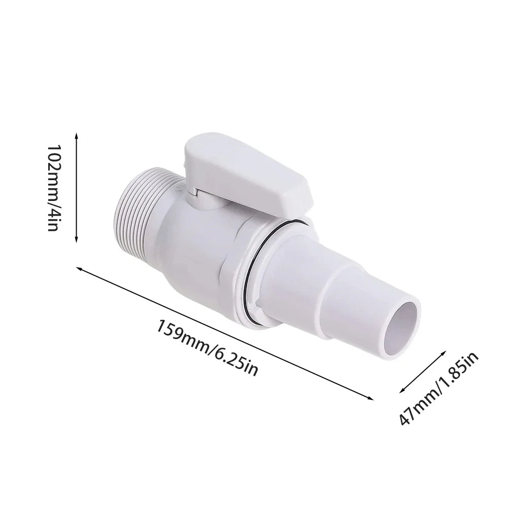 2-Way Pool Pump Valve Ball Valve 1.5 - 1.25in Pool Filter Stop Connector Maximum 50 PSI Pressure Rating for Above Ground Pool Oasis Select 1 pcs Australia