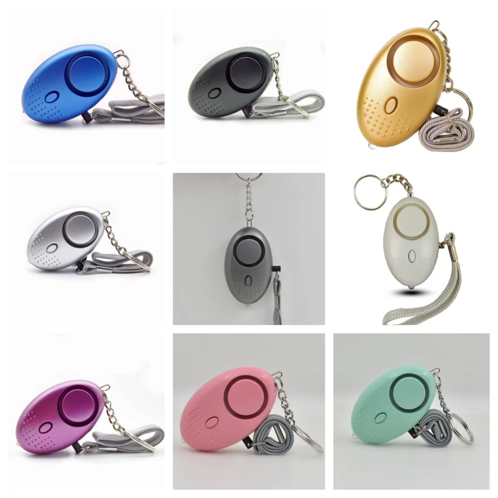 130DB Personal Security Alarm Emergency with LED Buckle Key Lights Emergency Safety Alarm for Women Men Children Elderly Oasis Select 9pcs
