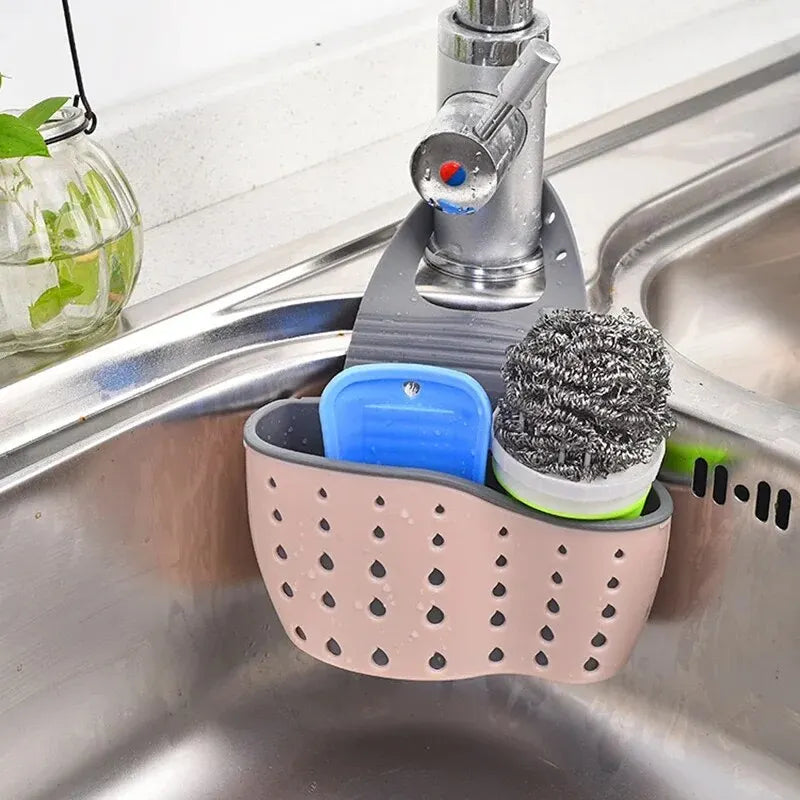 Adjustable Sink Drain Basket – Hanging Sponge & Soap Holder Sink Drain Basket Oasis Select
