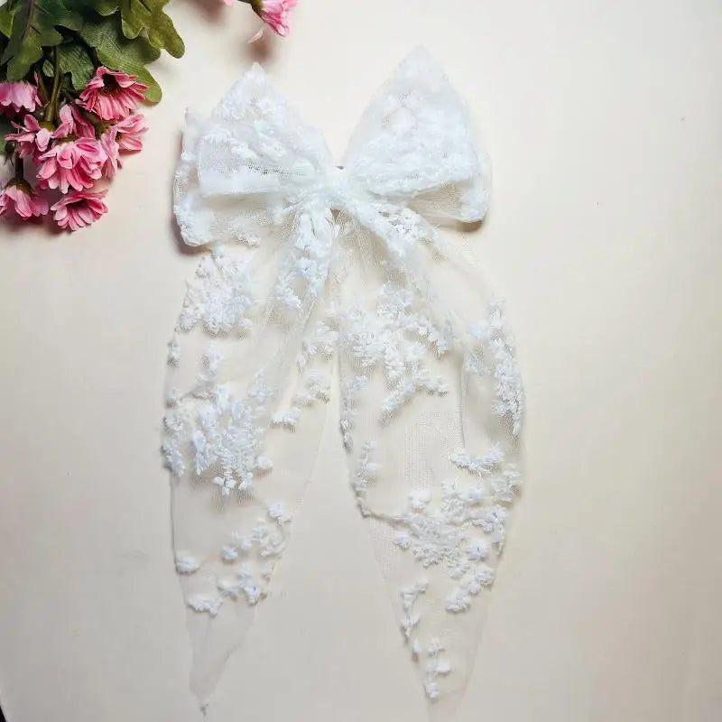 Girls Lace Swallowtail Bow Hair Clip – Princess Hairpin Gift Girls Hair Clip Oasis Select A6