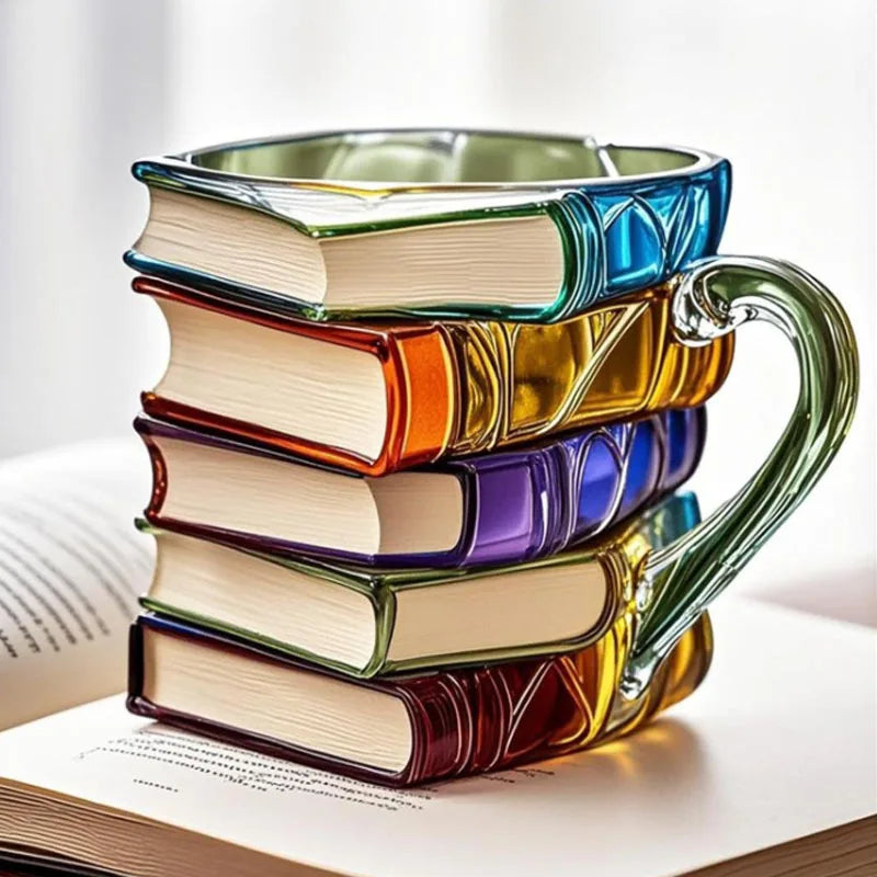 Artistic Painted Book - Shaped Mug | Unique Coffee Cup Decor Oasis Select