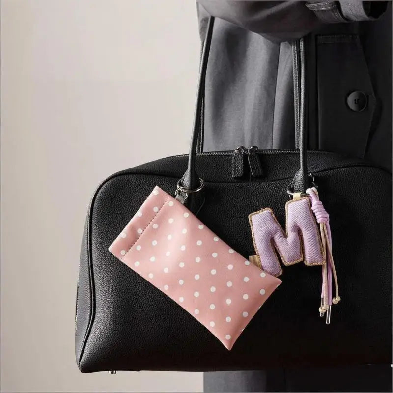 Polka Dot PU Leather Eyeglass Pouch with Keychain | Soft Case Eyeglass Pouch Case Oasis Select
