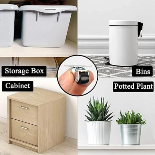 0.5-inch Ultra Quiet Drawer Pulley Linear Caster Directional Nylon Floor Cabinet Furniture Mini Small Wheel Oasis Select