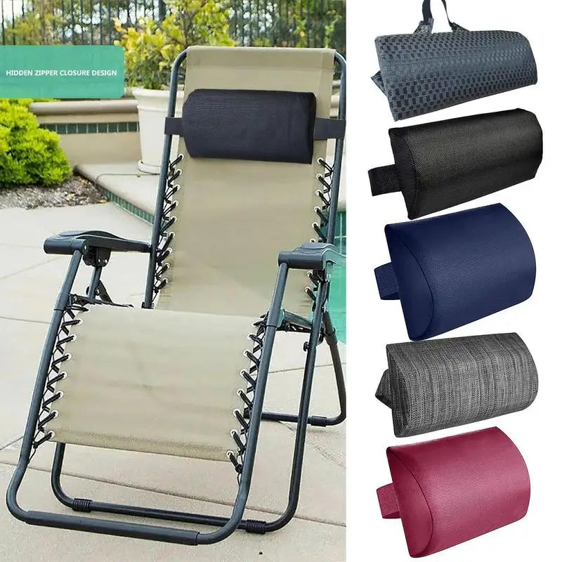 Garden Lounger Cushion Neck Pillow Recliner Headrest Beach Chair Pillow Camp Terrace Lounge Chair Lunch Break Rest Pillow Oasis Select