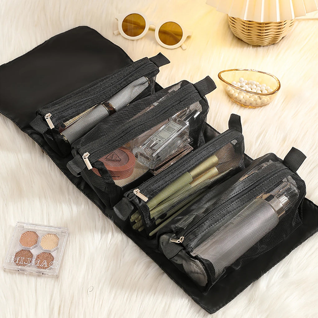 Travel Portable Foldable Large Capacity Detachable Four In One Toiletries And Cosmetics Storage Bag Oasis Select