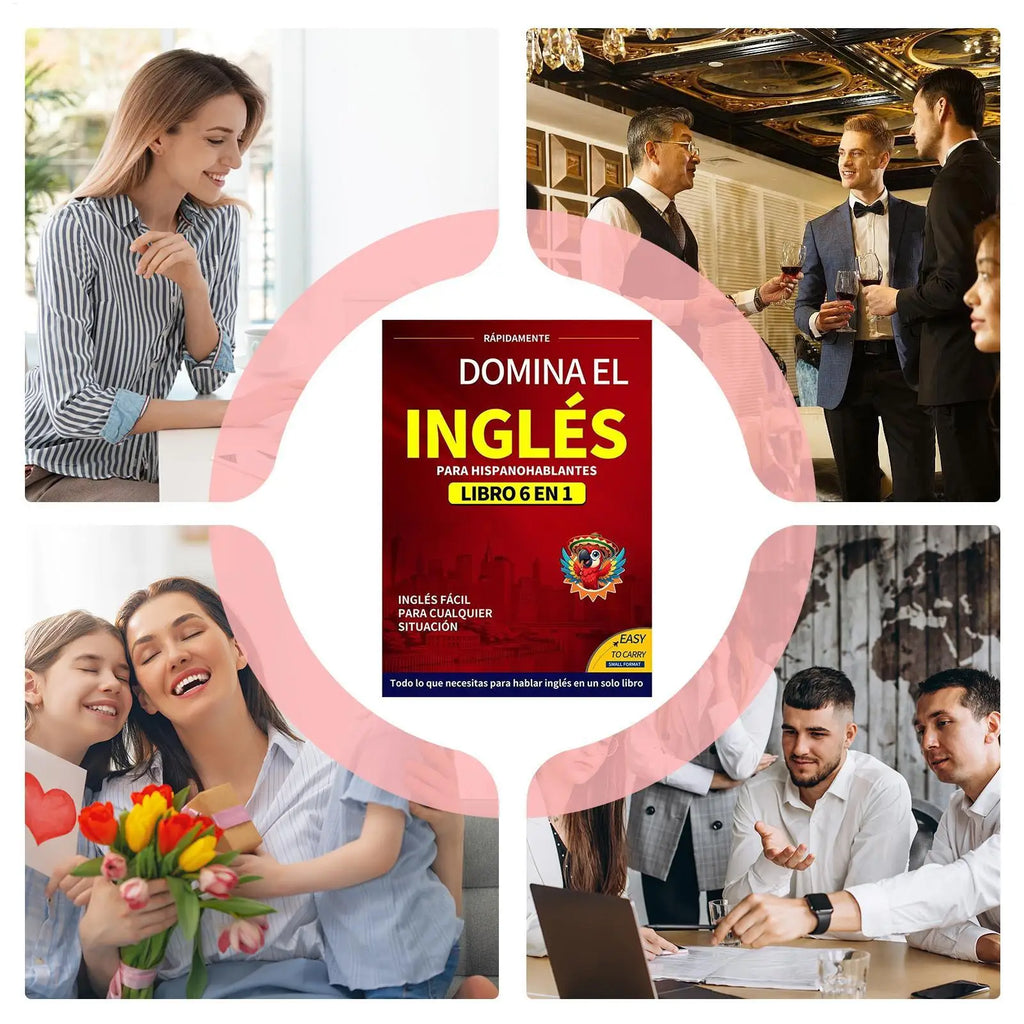 English Books for Beginners 6-in-1 Spanish Edition English Workbook Easy Language Learning Dictionary Study Supplies for Reading Oasis Select