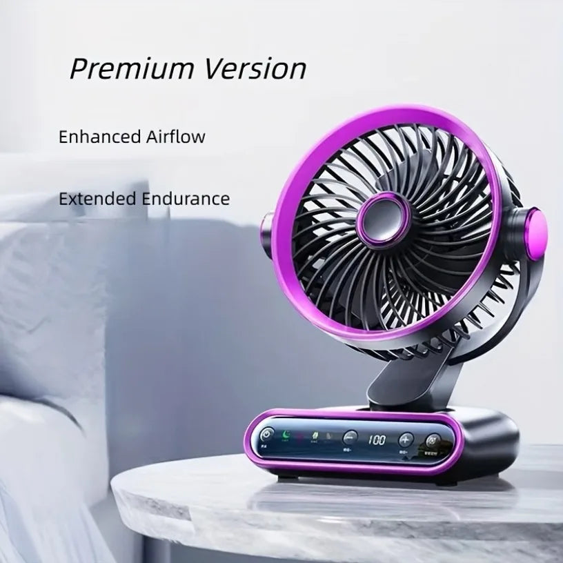 Smart Desktop Circulation Fan 4 Modes And 100 Adjustable Speeds Cooling Fan for Bedroom Office Living Room And Outdoor Oasis Select