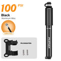 PHMAX 100Psi Mini Bike Pump Portable Cycling Manual Air Pump MTB Road Bicycle Tire Inflator Schrader Presta Valve Oasis Select P-DQT-1301