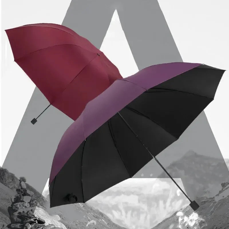 High-Quality 130cm Ten-Bone Umbrella with Reinforced Frame Strong Waterproof Windproof Manual Large Umbrella for Protection Oasis Select