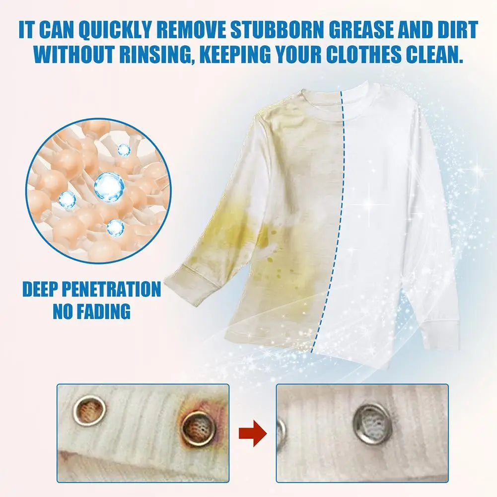 1/2PCS Clothing Stain Cleaner Powerful Laundry Stain Remover Spray Oil stains, Yellowing Cleaner For Dry Cleaning Oasis Select