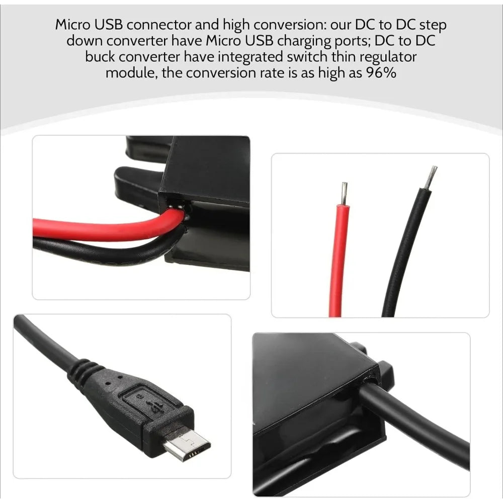 Waterproof 12V To 5V Converter DC-DC Buck Module Micro USB Power Adapter Power Converter Regulator For Car Audio Walkie Talkie Oasis Select