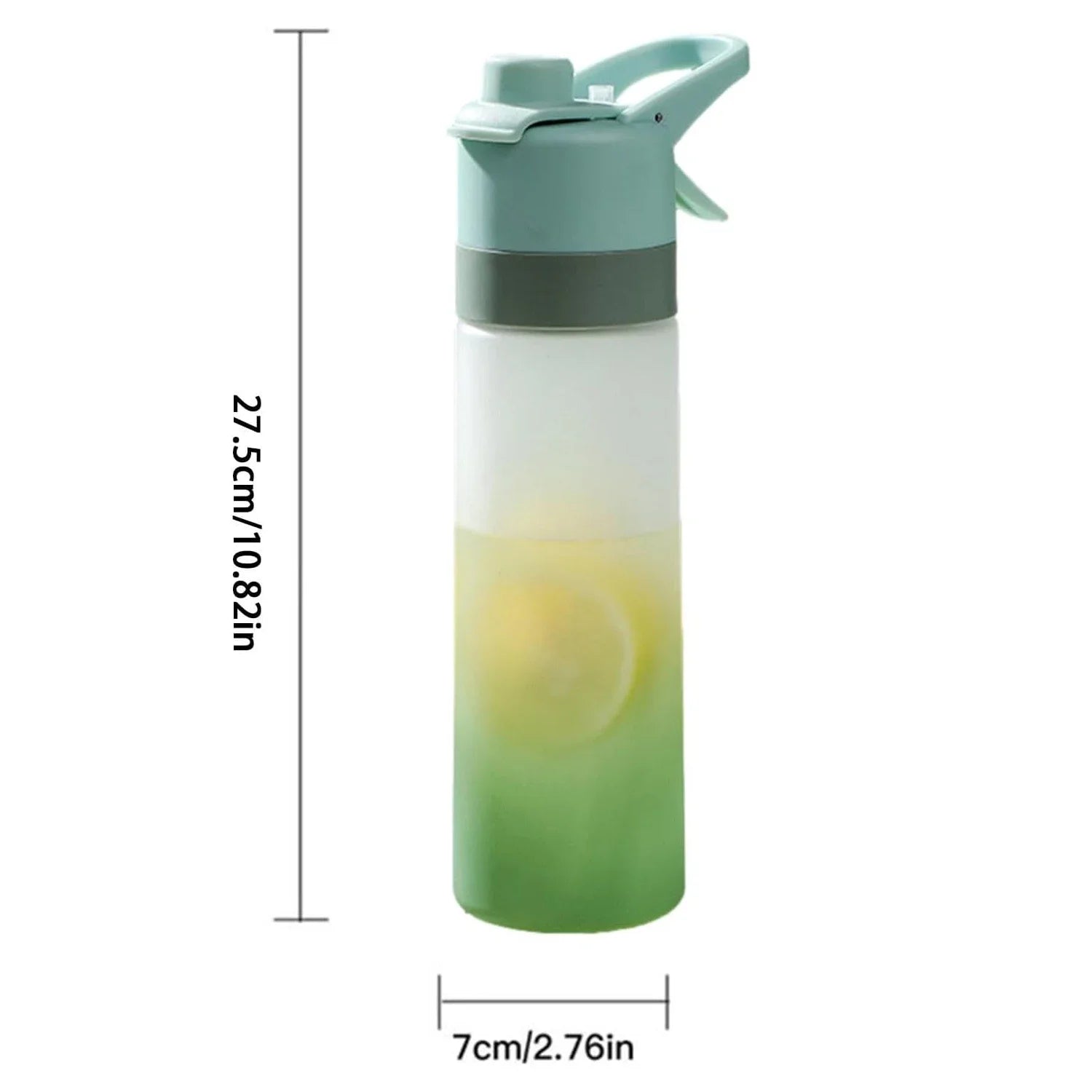 1-4PCS Large Capacity Spray Water Bottle with Straw Gradient Frosted Portable Outdoor Sports Travel Mist Sprayer Reusable Cup Oasis Select