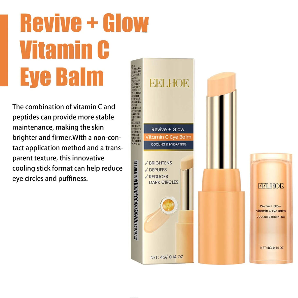 Vitamin C Eye Balm Moisturizing Eye Bag Removal Dark Circles Reduce Fine Lines Anti Puffiness Brightening Eye Cream Stick Oasis Select