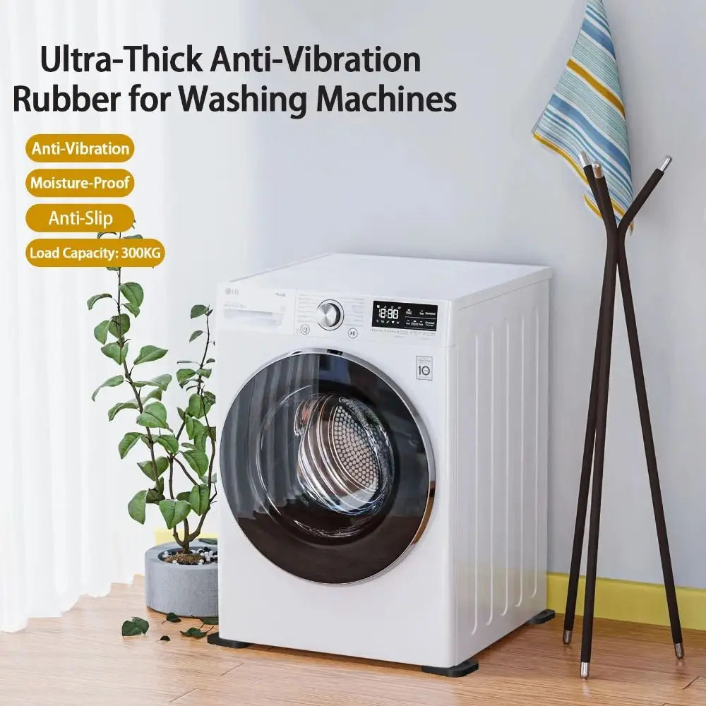 4Pcs Anti Slip Washer Anti Vibration Feet Pad Silent Dampers Heightening Washing Machine Foot Pad Shock-absorbing Oasis Select
