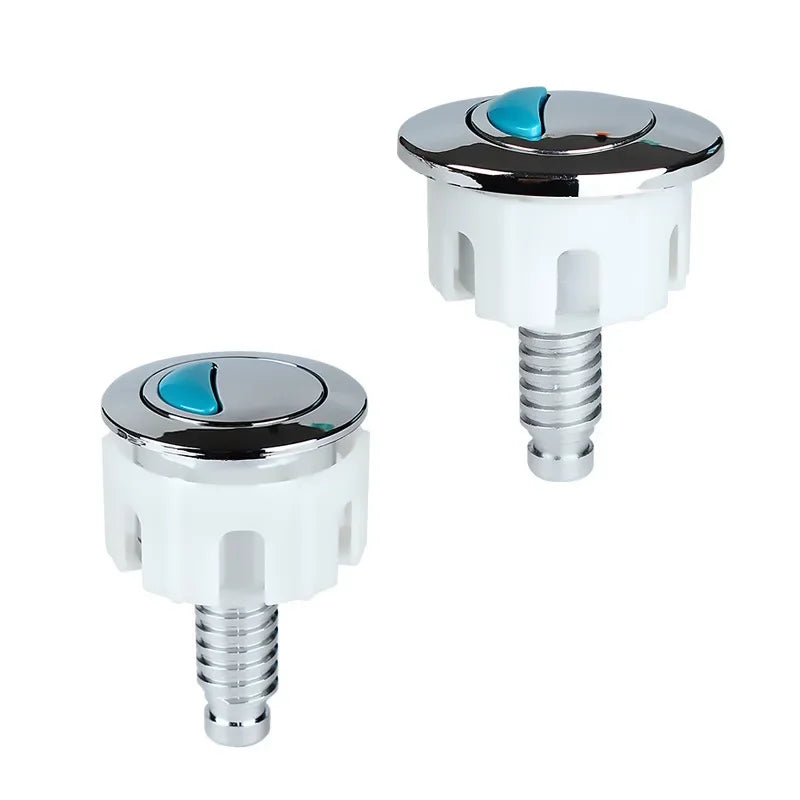 Toilet Push Button Dual Flush Water Saving Chrome Line Control Side Press Double Row Drain Valve Toilet Button Switch Parts Oasis Select