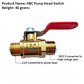 Copper 1/4 "agricultural Ball Valve DN8 Electric Spray Plunger Pump Pesticide Applicator Pump Head High-pressure Handle Switch Oasis Select ABC Pump head switch