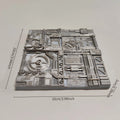 Sci-Fi Industrial Station Wall Tile - Futuristic Spaceship Interior Panel, Cyberpunk Terrain Base for Miniature Scenery Oasis Select silver