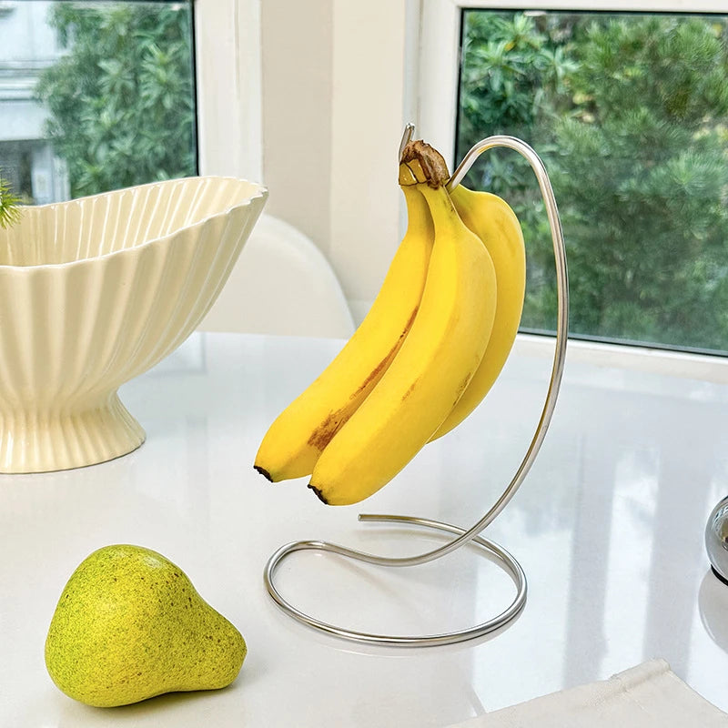 Banana Holder Stand Keep Banana Fresh Modern Rack Hanger Tree Stand Hook for Kitchen Countertop Cute Kitchen Gadget Oasis Select