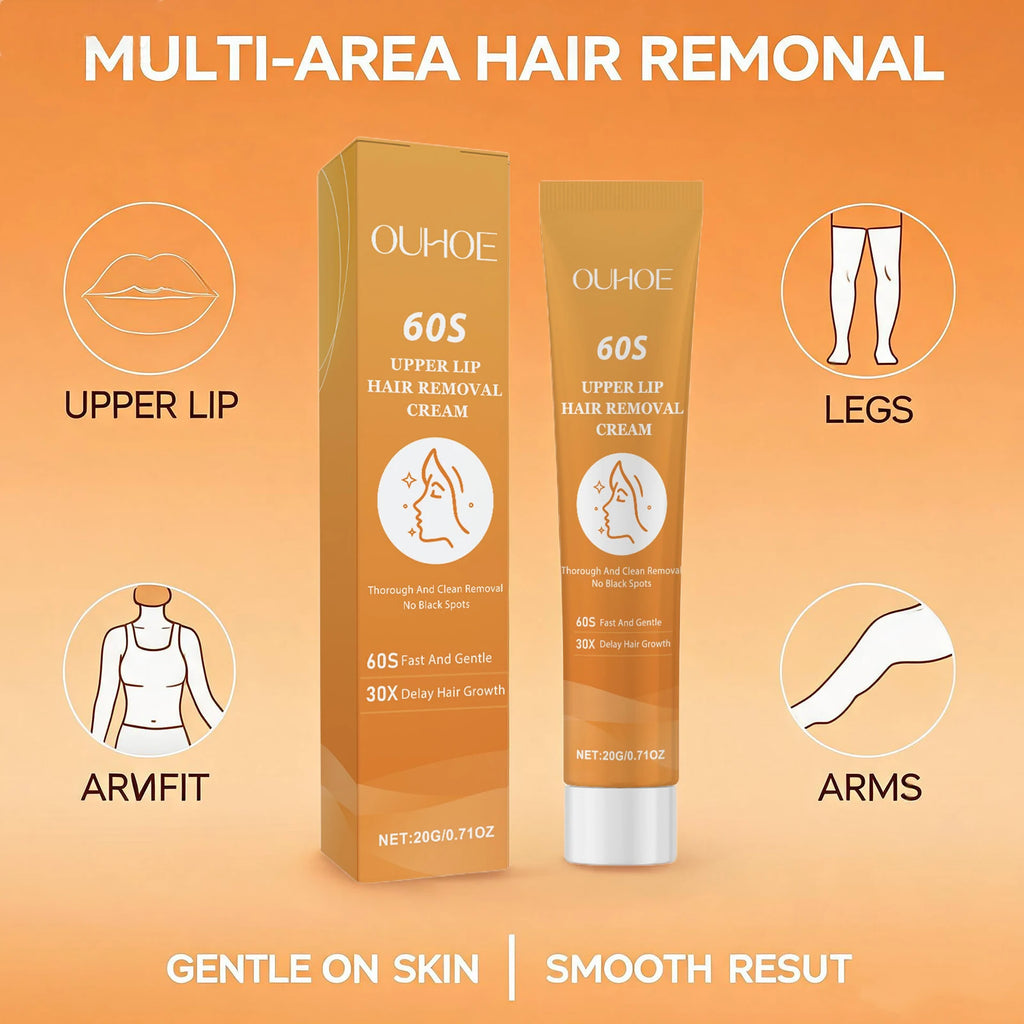Gentle Facial and Body Hair Removal Cream for Smooth Silky Skin Mild Depilatory for Women and Men Softens Hair Depilatory Cream Oasis Select