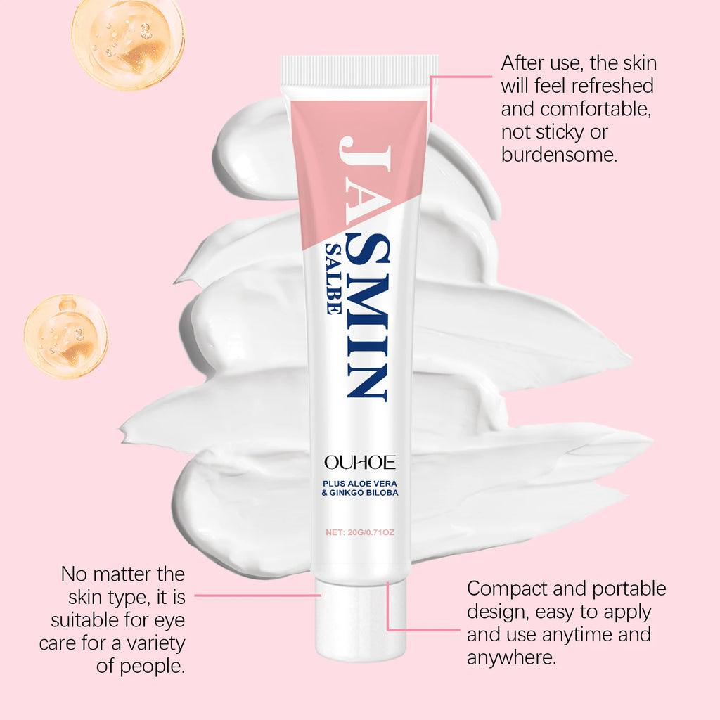 20g Jasmine Eye Cream Deep Moisturizing Nourishing Fade Fine Lines Tightening Enhance Skin Elasticity Lifting Eyes Care Lotion Oasis Select