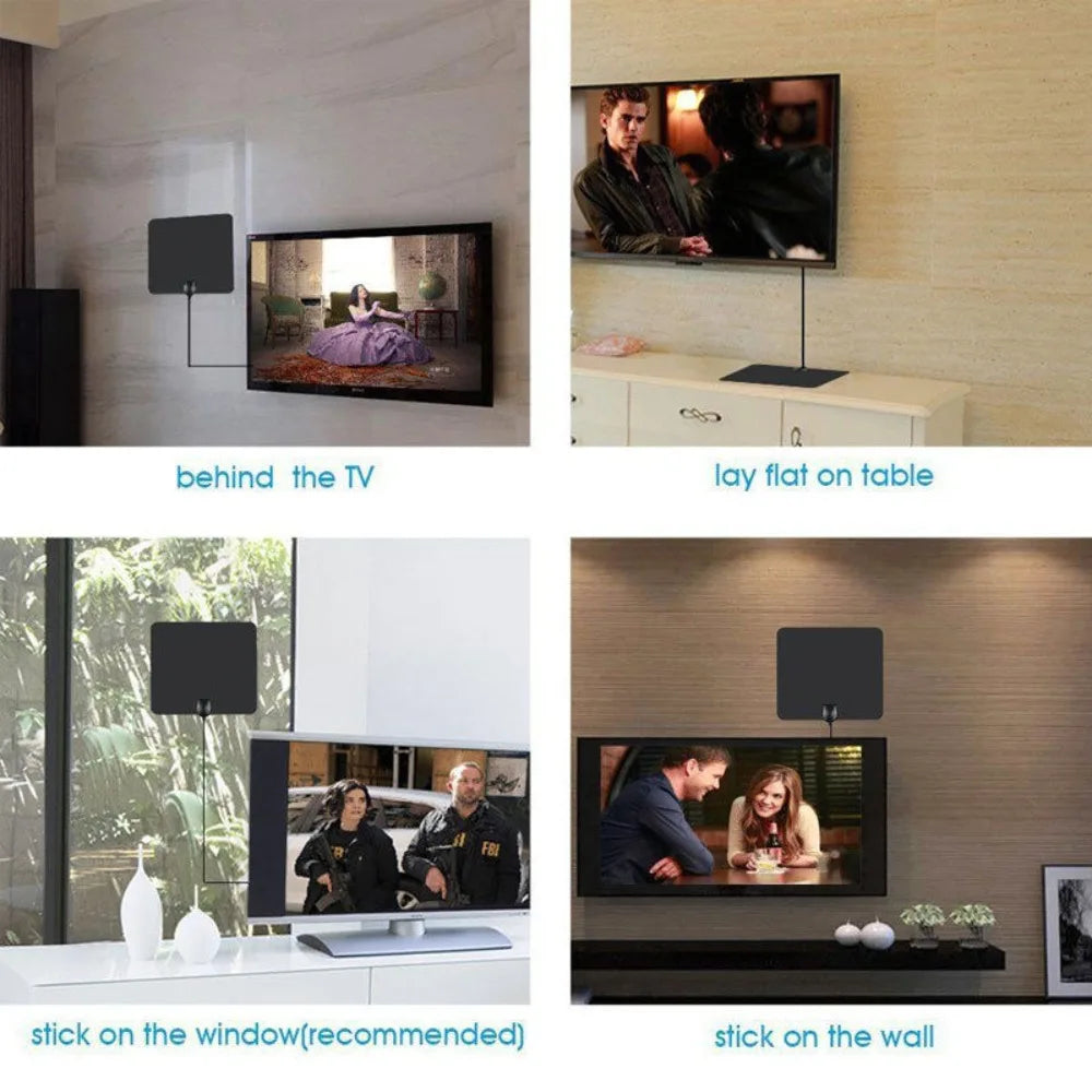 2025 Upgraded HD Digital TV Antenna Indoor Outdoor Long Range Reception 4K 1080P Smart TV Amplifier Signal Booster Oasis Select