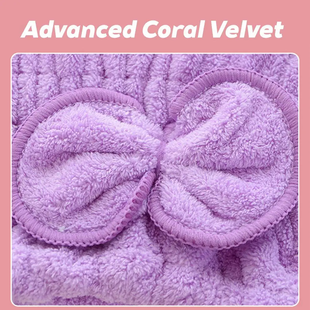 Microfiber Hair Drying Cap – Coral Fleece Quick-Dry Turban Hair Drying Turban Oasis Select