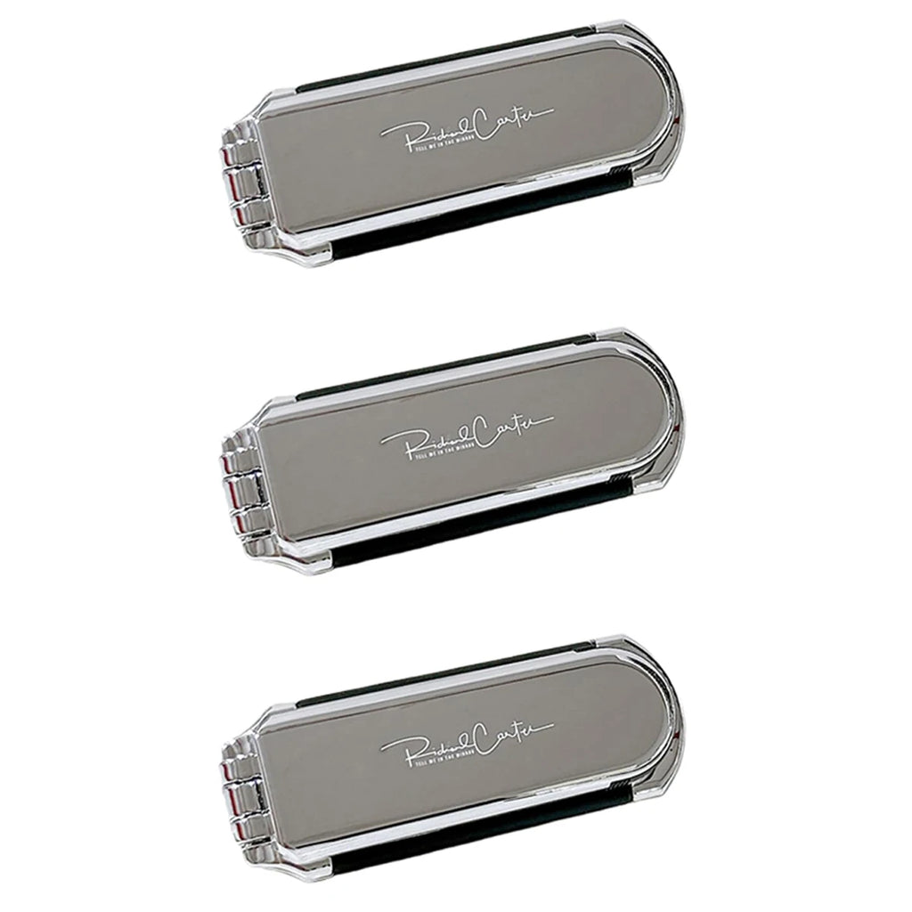 1/3/5PCS Folding Hair Brush Mirror Soft Bristle Silver Detangling Women Girls Travel Purse Gym Portable Compact Styling Oasis Select 3pcs