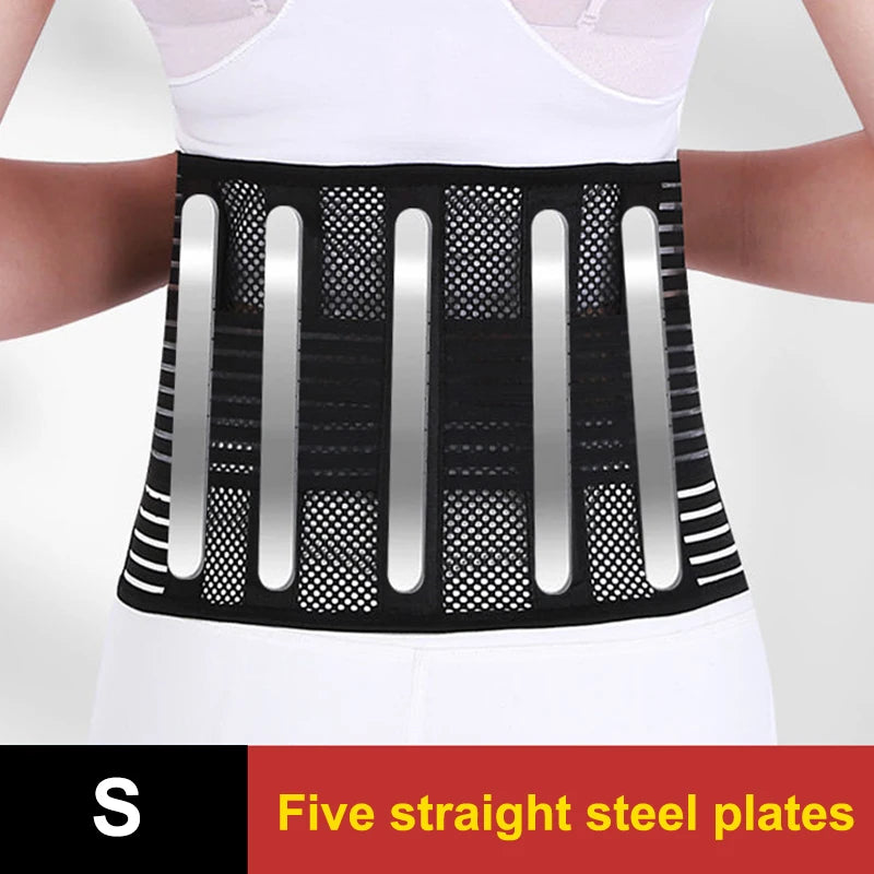Breathable Lumbar Support Belt with 5 Stays | Men & Women Lumbar Support Belt Oasis Select 1 Black