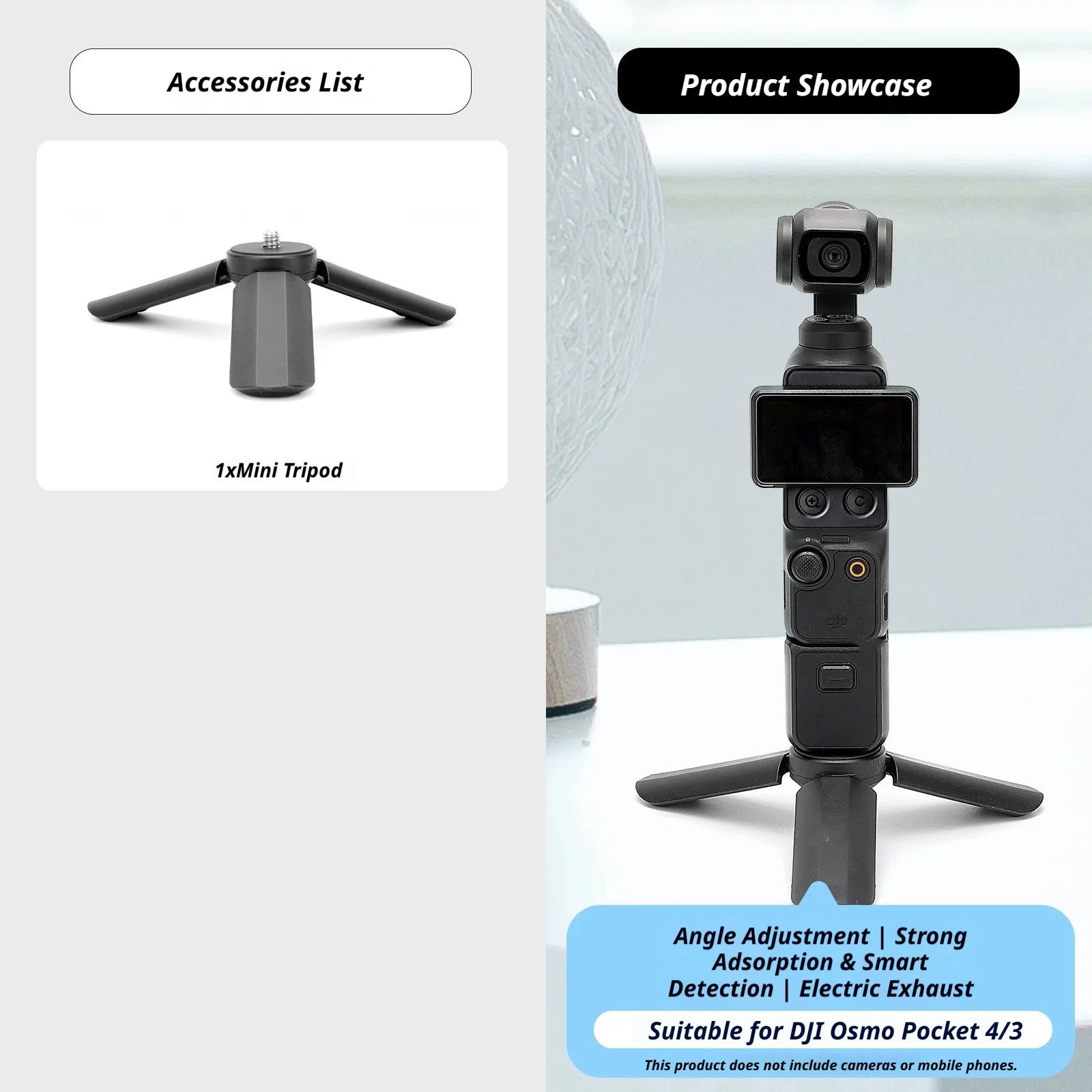 DJI Osmo Pocket 4/3 Accessories Kit – Case, Mount & Tripod